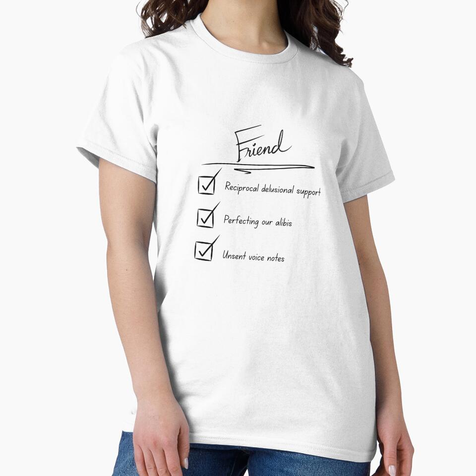 Friend Checklist Funny Best Friend Gift Quote by NESTORY-Studio