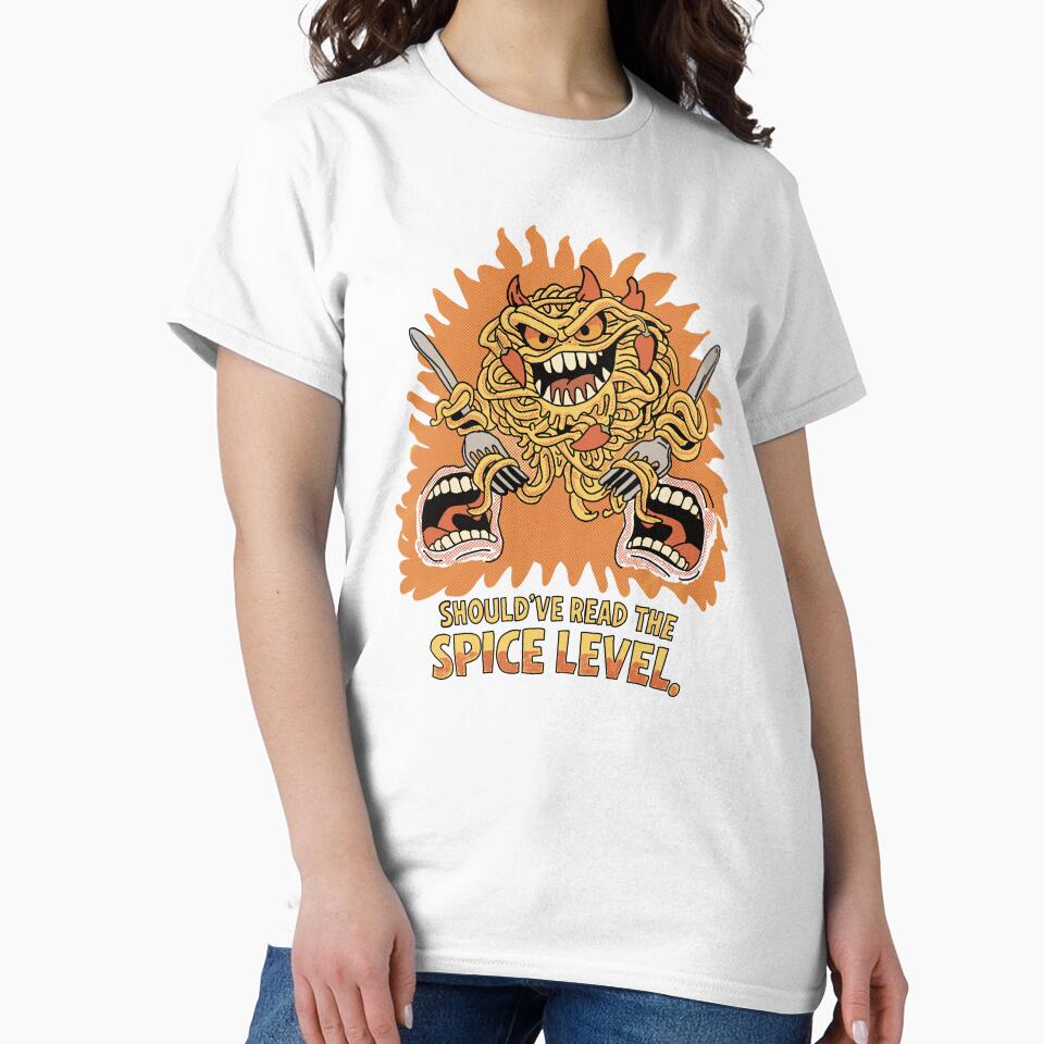 Should’ve Read the Spice Level – Funny Spicy Noodles Comic Horror Design by Popstudio85