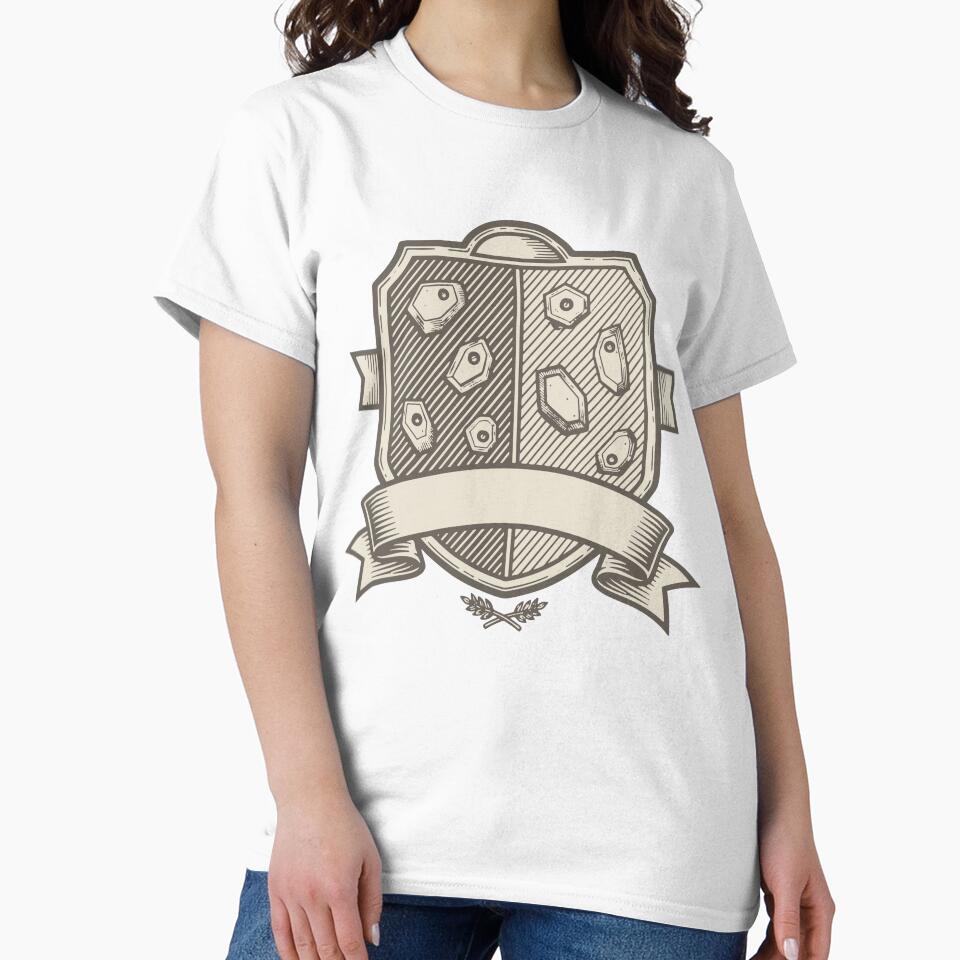 Rock Climbing Crest Badge Design Shield by LuminOrb