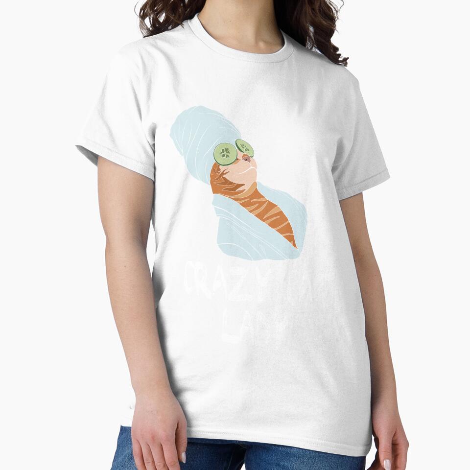 Show off your status as a proud cat mom with our personalized t-shirts. These ladies shirts designs feature the phrase "crazy cat lady" and are perfect for any cat enthusiast. by SERGEY OVCHARUK