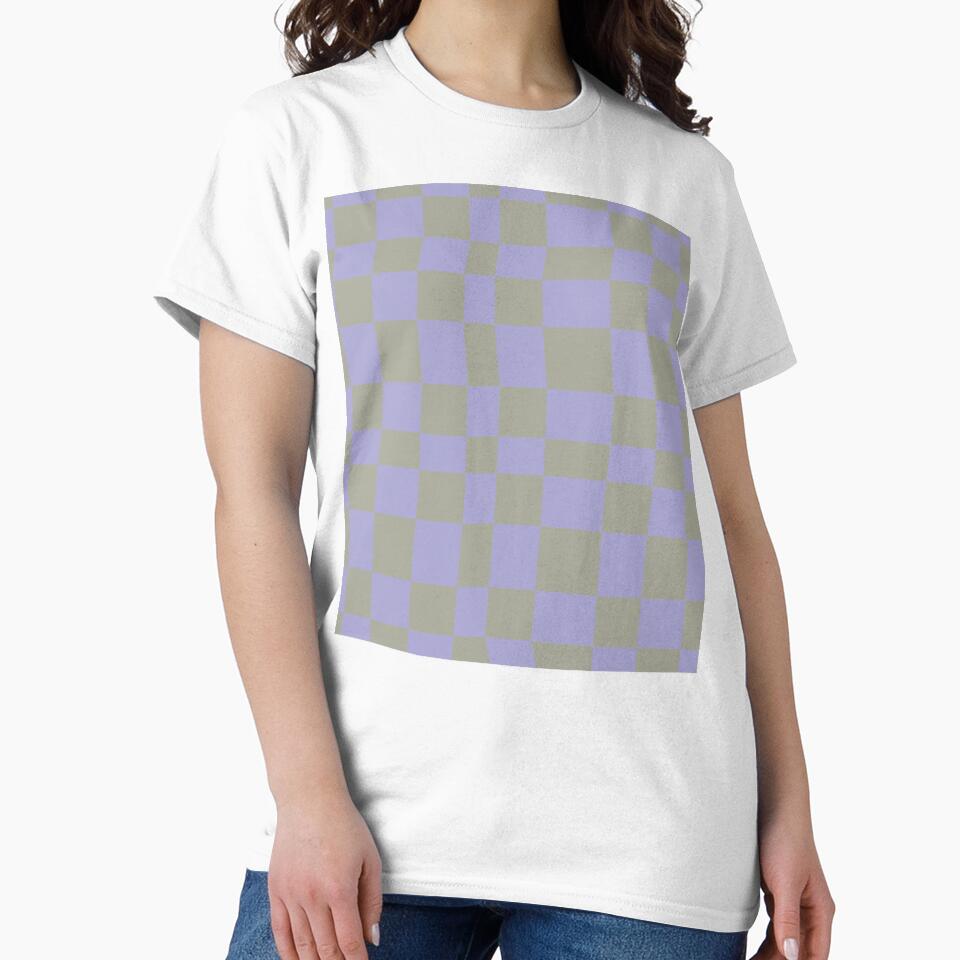 gray and pastel blue checkered pattern by B-outfiters
