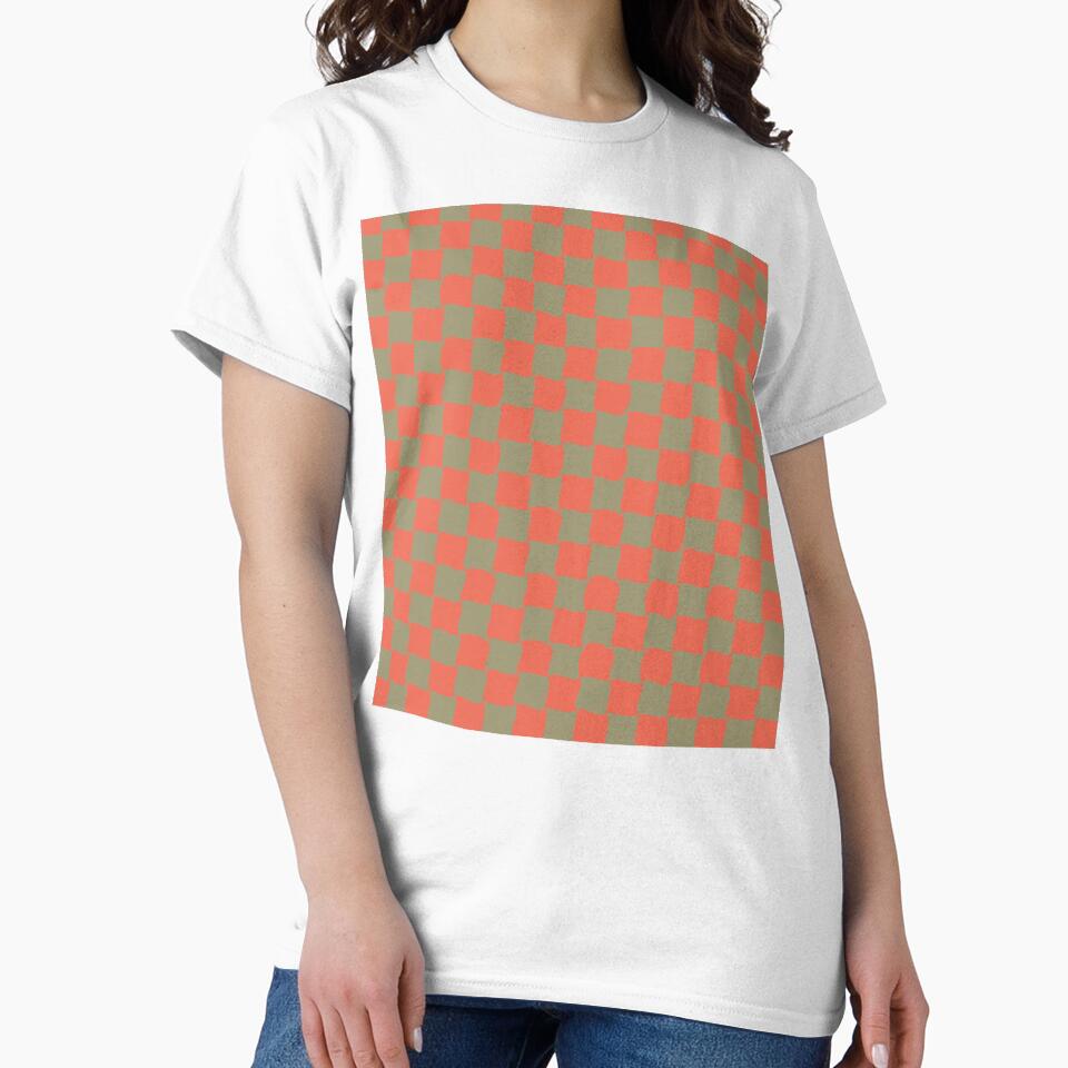 Green & orange checkered pattern by B-outfiters