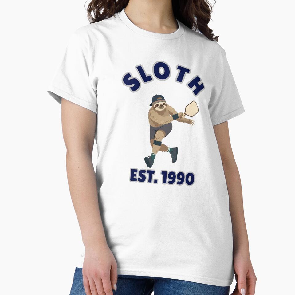 Vintage Sloth Pickleball Est 1990 - Slow & Steady by "Positive Vibes & Daily Lifestyle"