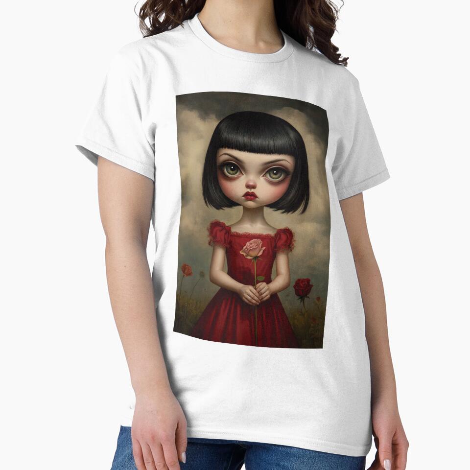 The Girl with the Quiet Rose. Pop Surrealism Art inspired by Mark Ryden. Lowbrow art.. by Piagor