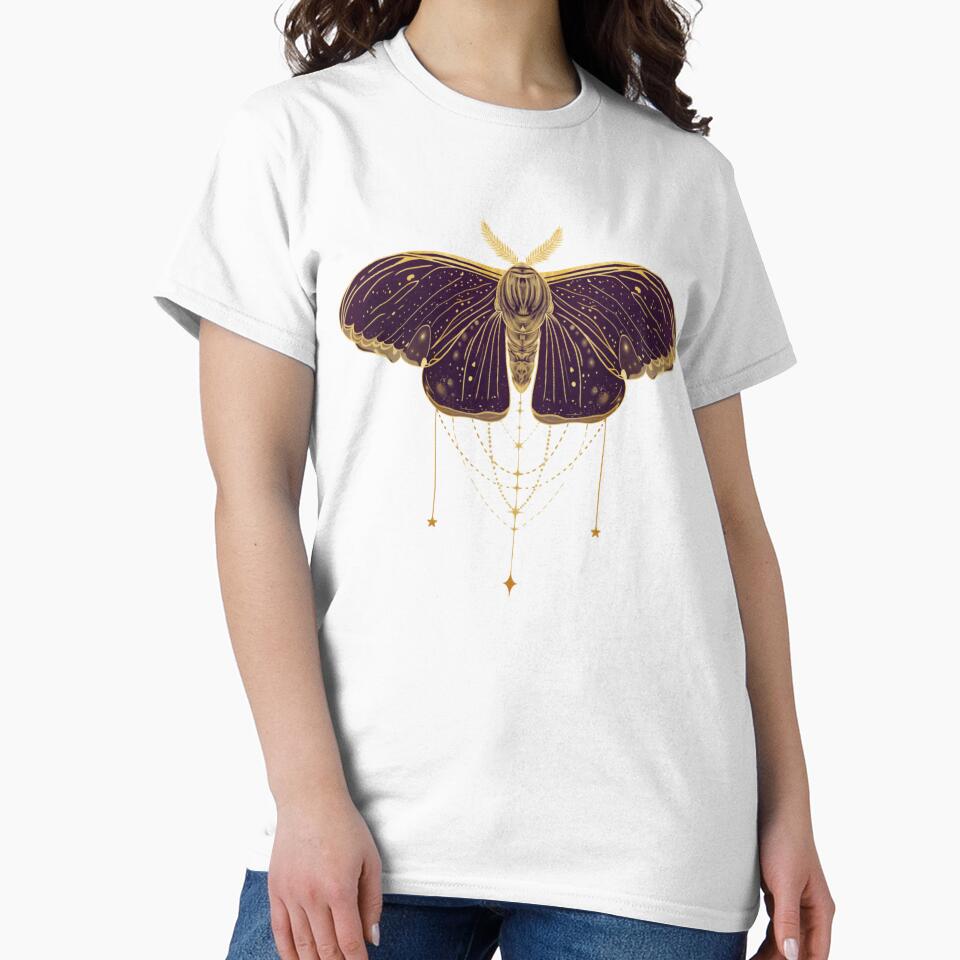 Whimsigoth Celestial Moth Gold Chains by Little Wimbly