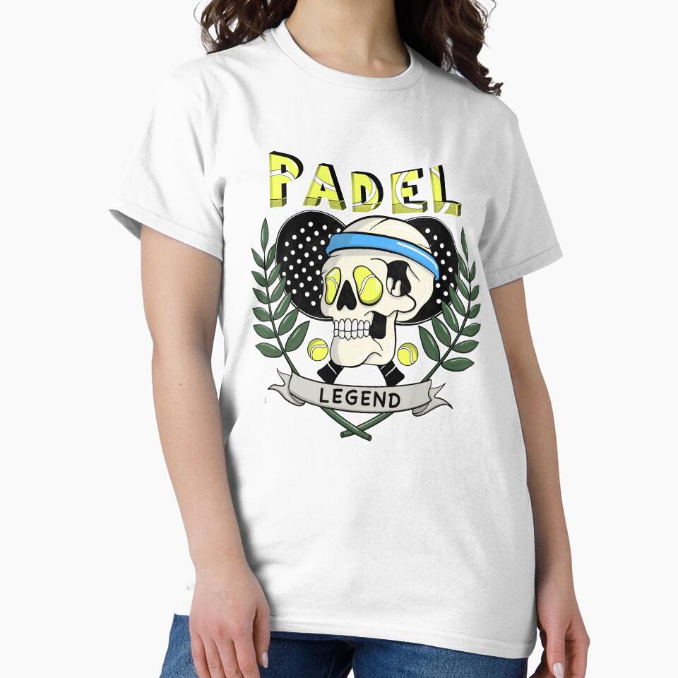 Padel legend skull with padel tennis balls as eyes by Cedinho