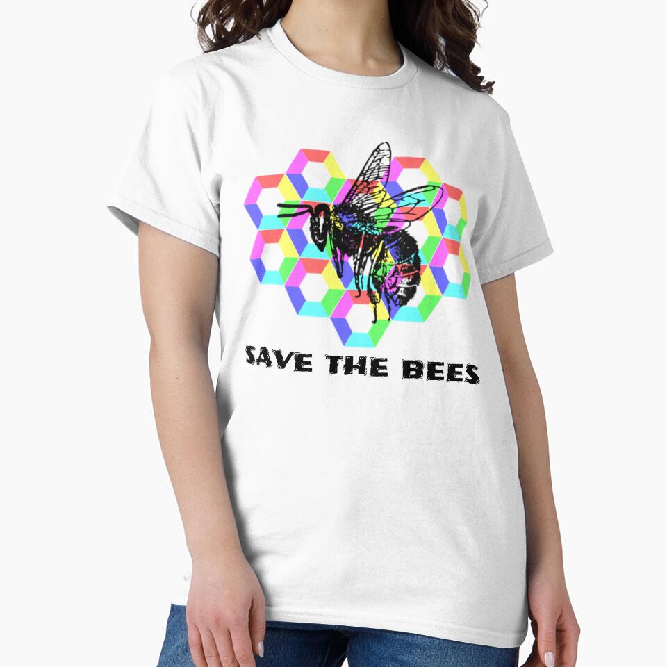 Save the Bees rainbow honeycomb by maiNuoire