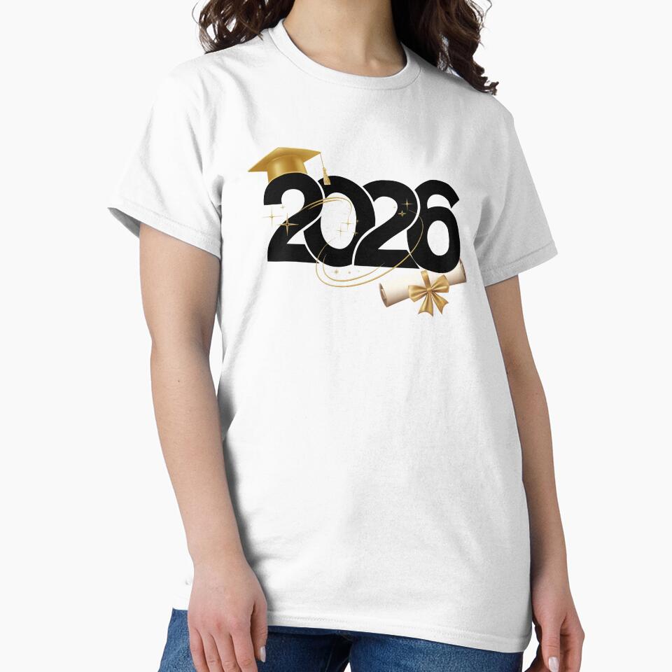 Graduate 2026 with Gold Graduation Hat & Gold Stars by JeweledDesigns