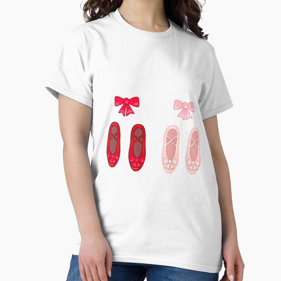 Pink Red Ballet Shoes Ribbons by Greatbluewhale3