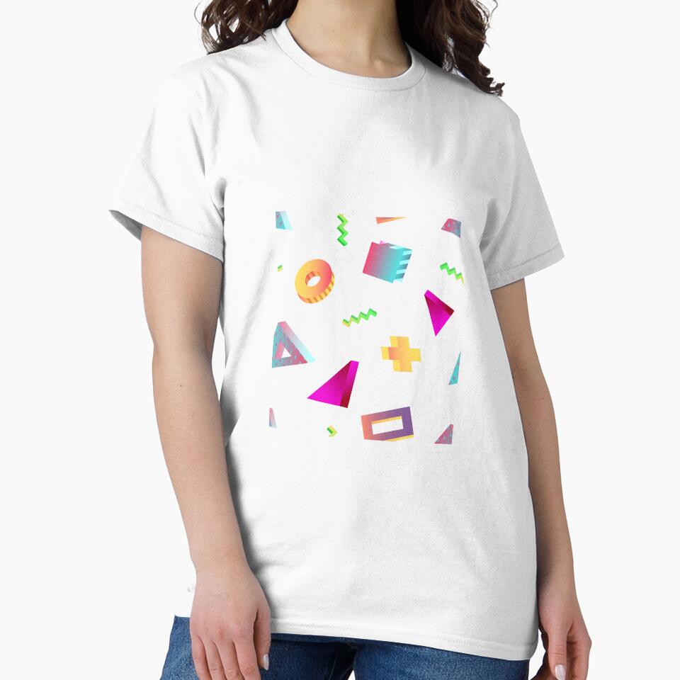 Colorful 80s Pop Funky Retro Memphis pattern by Shiraufa