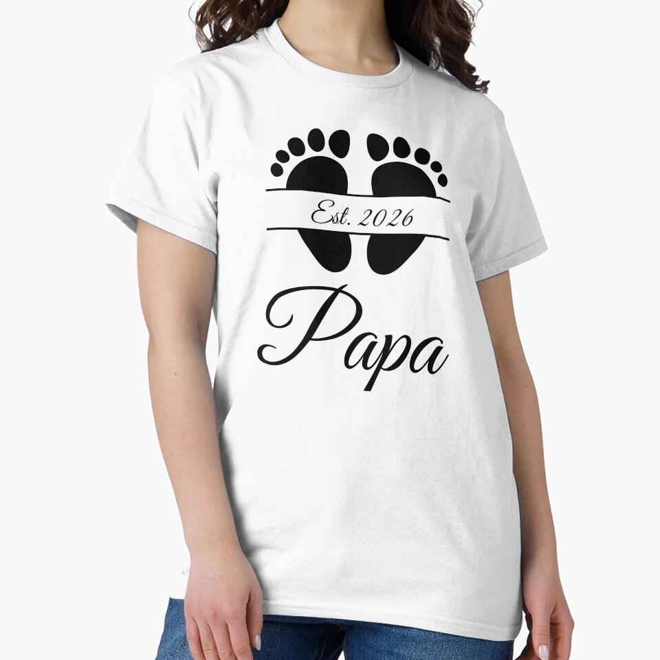 Papa Est. 2026 with Footprint Design by JeweledDesigns