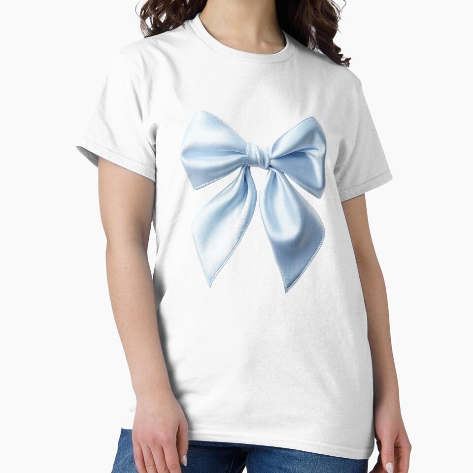 Light Blue Satin Bow Aesthetic Coquette Ribbon by jianina-alondra