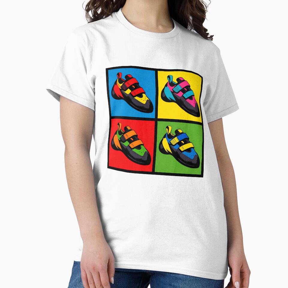 pop art climbing shoe by pumpedpongo