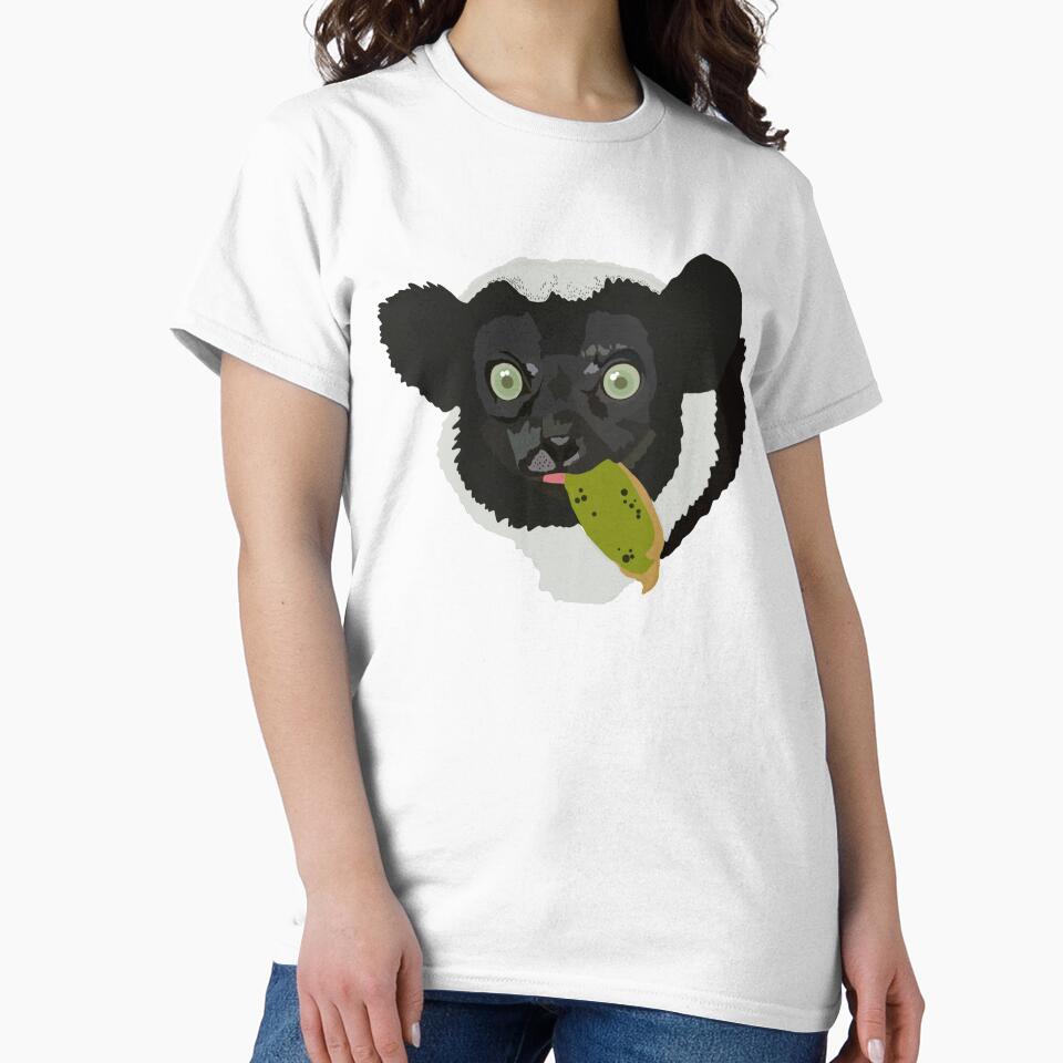 I is for Indri Lemur,Indri Lemur Illustration – Majestic Primate Art for Wildlife and Nature Lovers by PrettylittlepastelUk