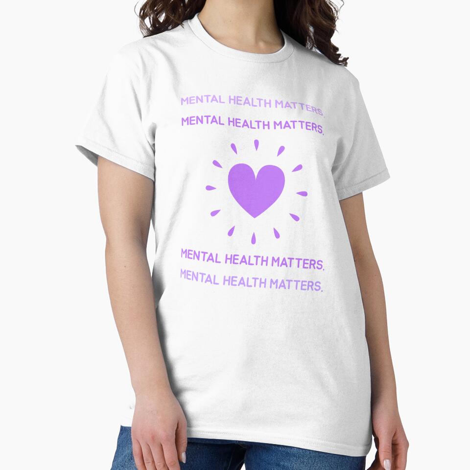 Mental Health Matters Mental Health Awareness Heart by DesignsStation8