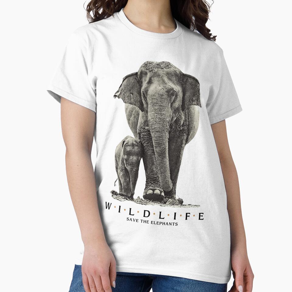Save The Beautiful Wildlife Elephant by KewaleeTee