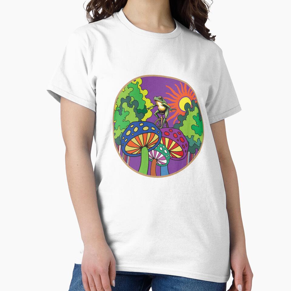 Trippy Frog on Psychedelic Mushrooms by Analog Aura