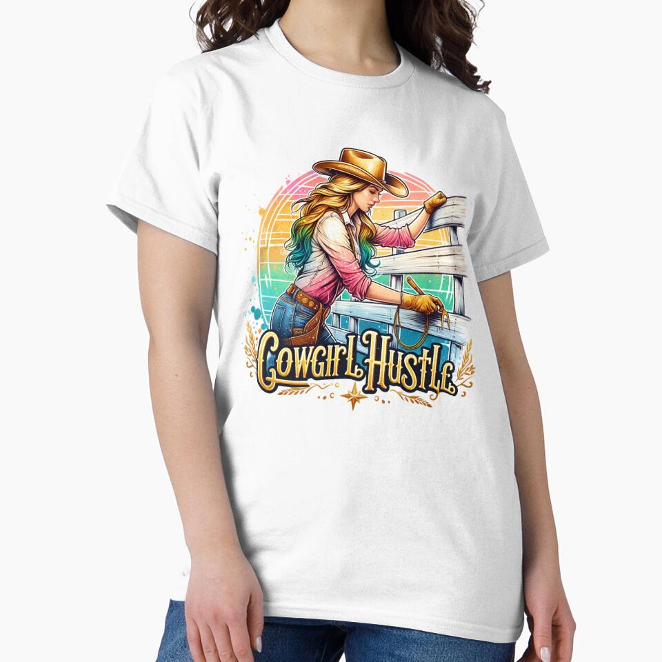Wild West Cowgirl Hustle: Tshirts, Mugs, Stickers & More by artedigital99