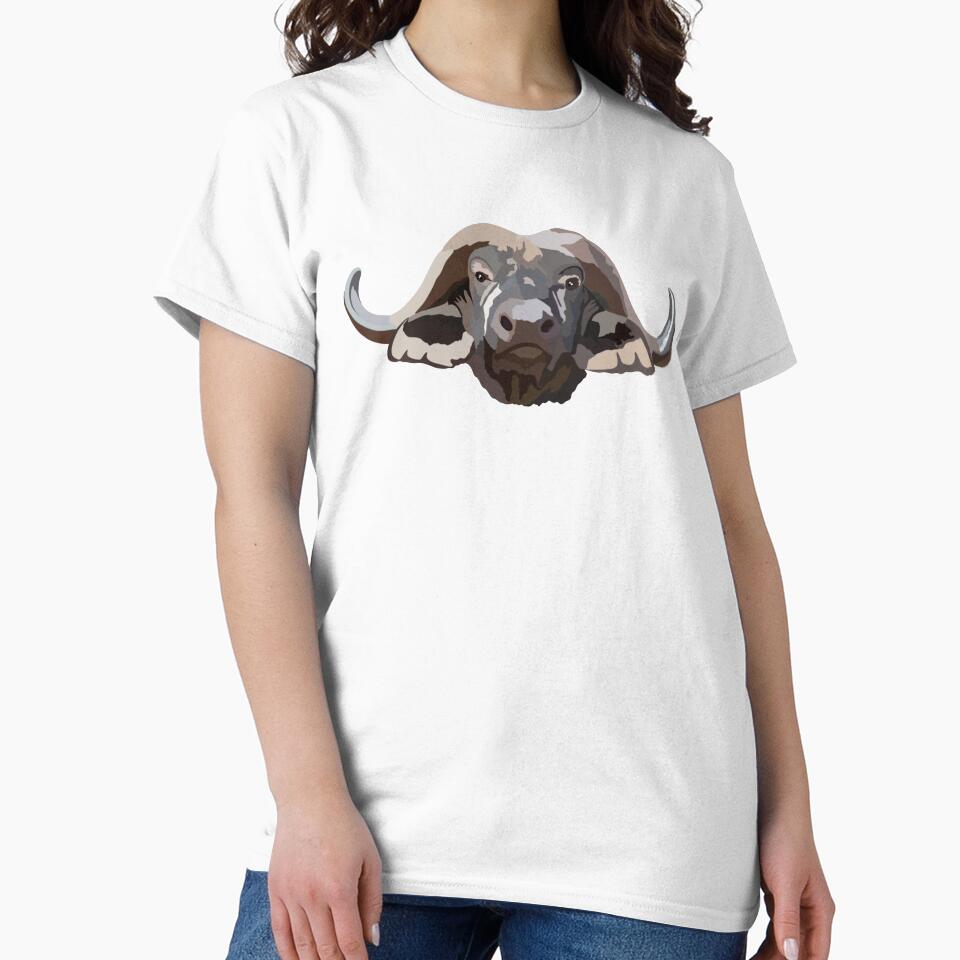 C is for Cape Buffalo ,Cape Buffalo Artwork – Powerful African Wildlife Illustration and Nature Design by PrettylittlepastelUk