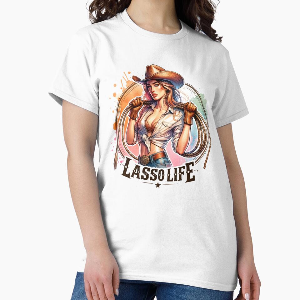 Cowgirl Life Essentials, Wild West Cowgirl Vibes- Apparel, Mugs, Stickers & More by artedigital99