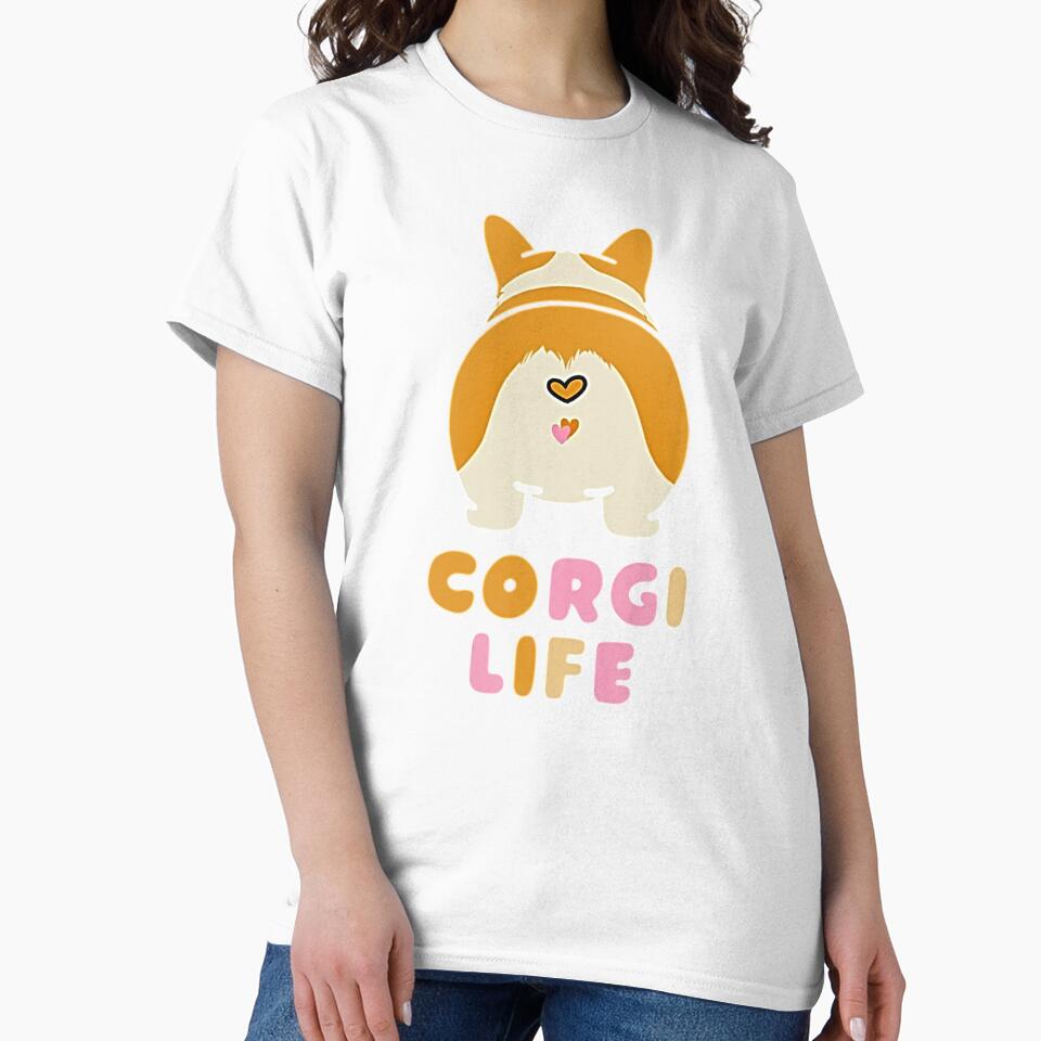 Cute Corgi Butt Heart Life by DeadpanThreads