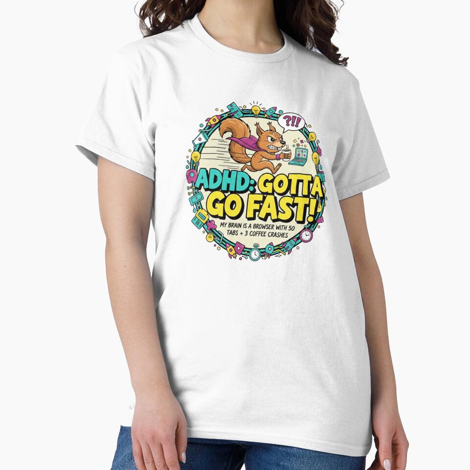 Funny ADHD Squirrel - Gotta Go Fast! by KRYO ARTS