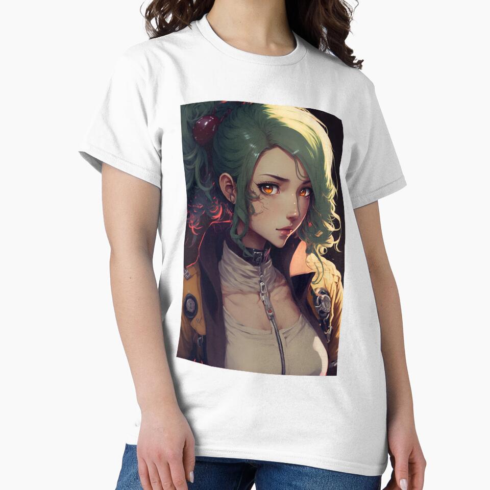 Anime Cute Girl with Green Hair by Bubblebuk