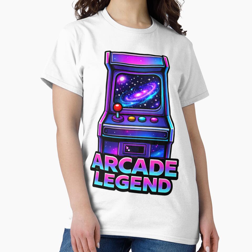 Arcade Legend Retro Gaming Machine – Neon Vaporwave Arcade Gamer Design by NuniDesigns