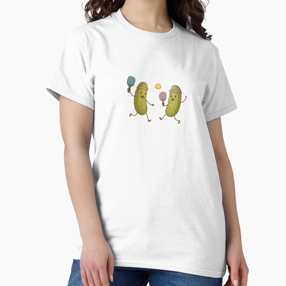 Vintage Pickles Playing Pickleball by Flip Your Pancake