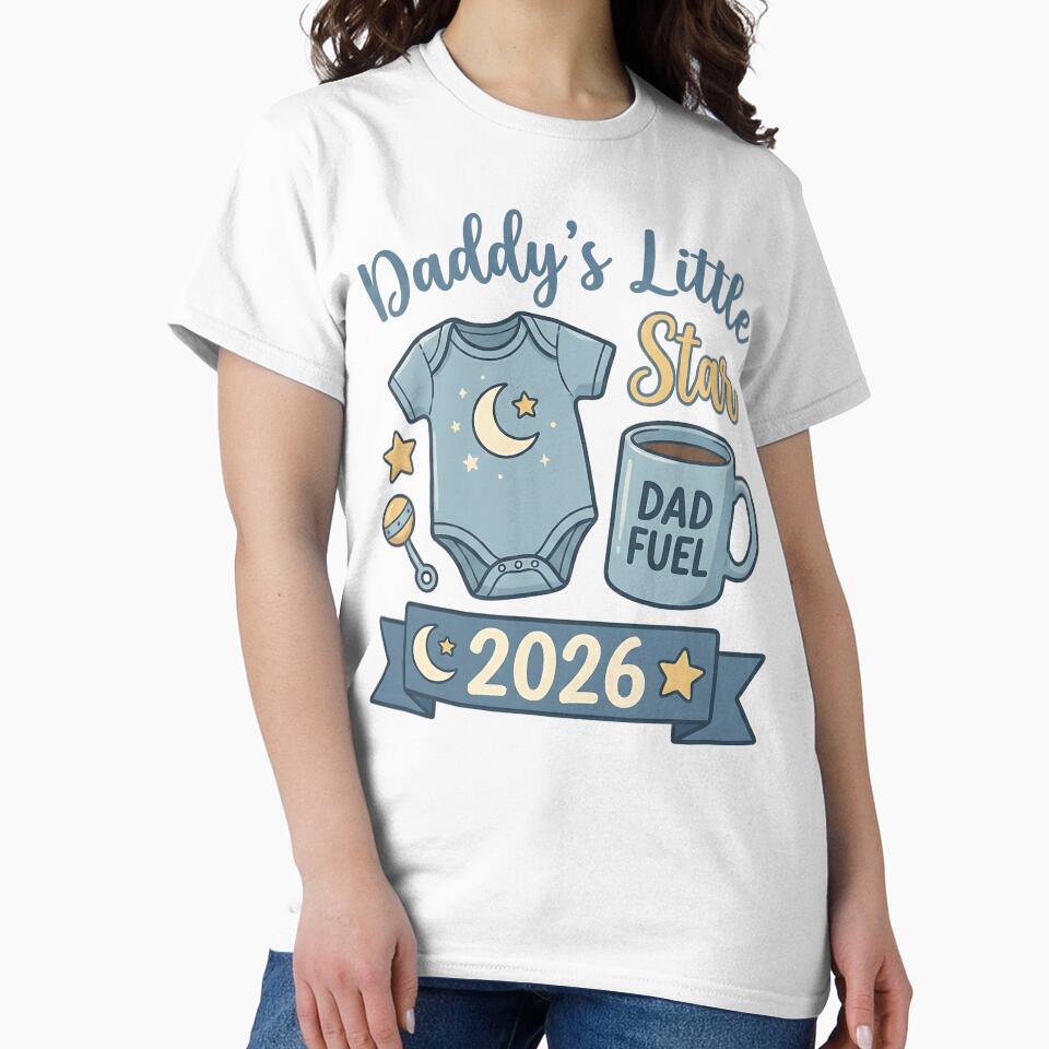 Expecting Dad 2026 Shirt – Baby Announcement Tee by LunaticDream