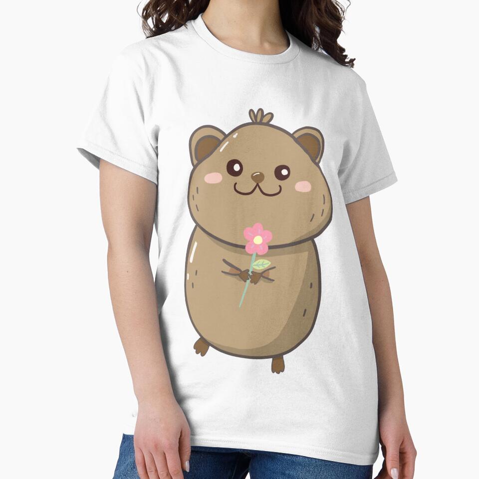 Cute Quokka Holding Flower by kyooties kwaii