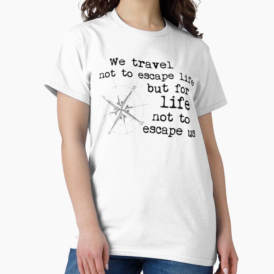 Travel Quote - We travel not to escape life, but for life not to escape us by NewNomads