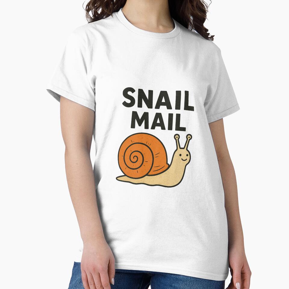 Snail Mail Vintage Funny Illustration by  ADBIB Design