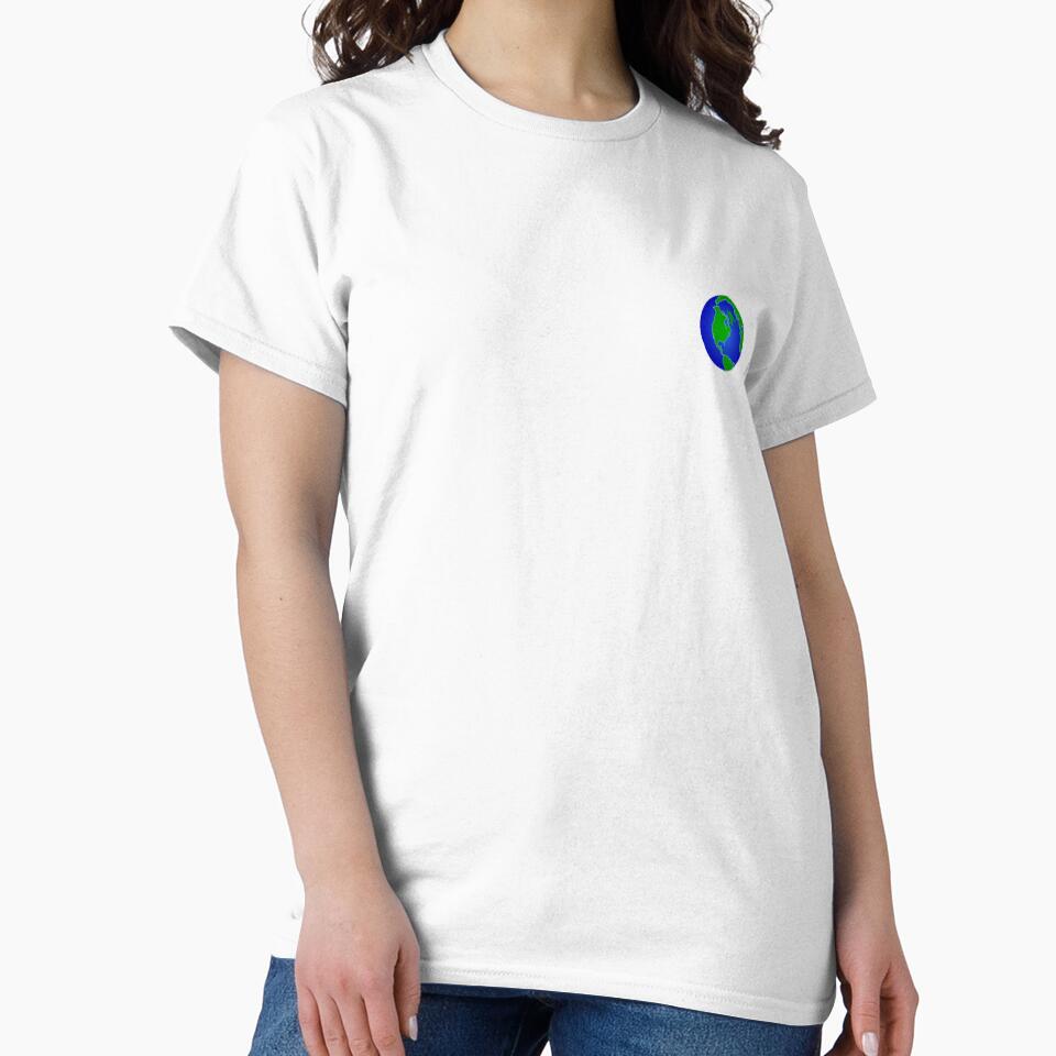 Globe Pocket Patch T-Shirt for Men and Women by AllStarMerch