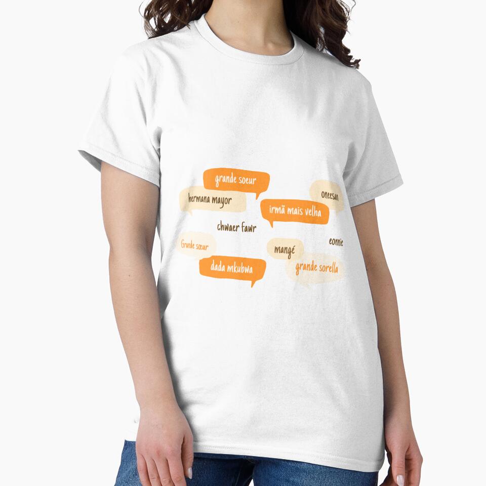 Yellow Orange Pink Tongues Big Sister Soft Organic T Shirt by AutomationDataCamp ⭐⭐⭐⭐⭐