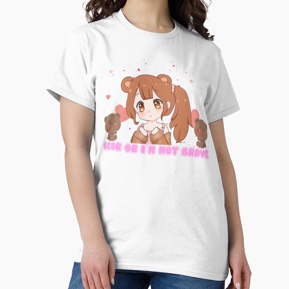 bear or i´m not brave - Super Kawaii Chibi Bear Girl Illustration by LWOI