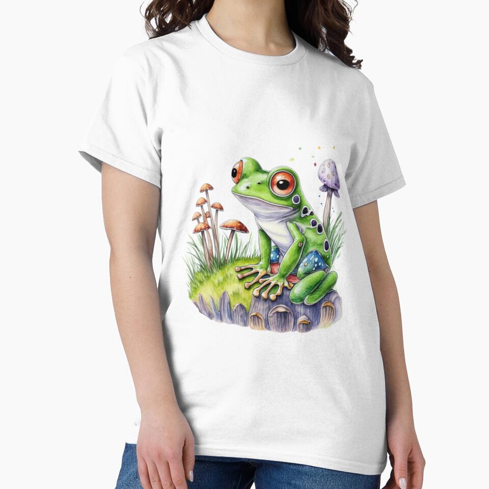 Frog on mushroom" cute  Frog pose by Obinne