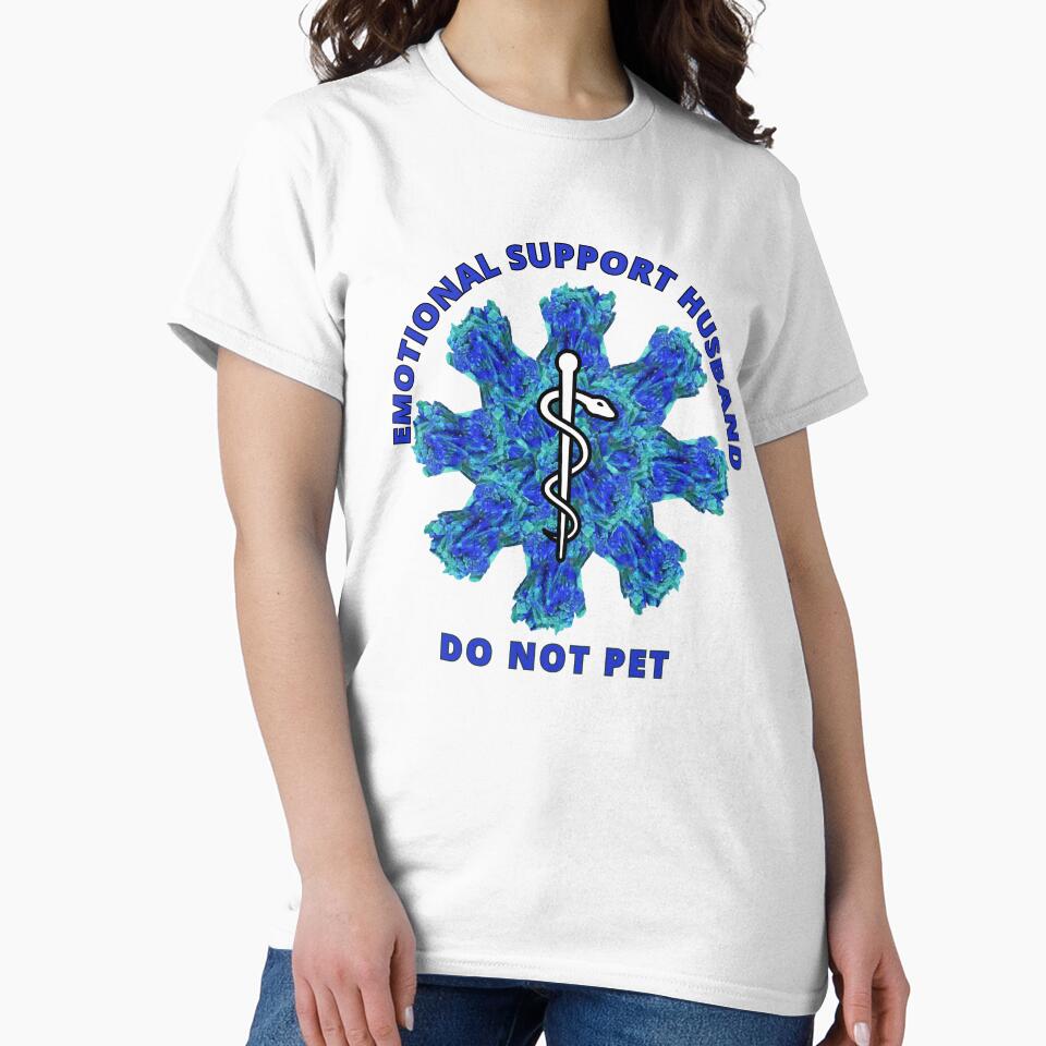 Emotional Support Husband Do Not Pet Azurite Powered Design by ArtDesignTp