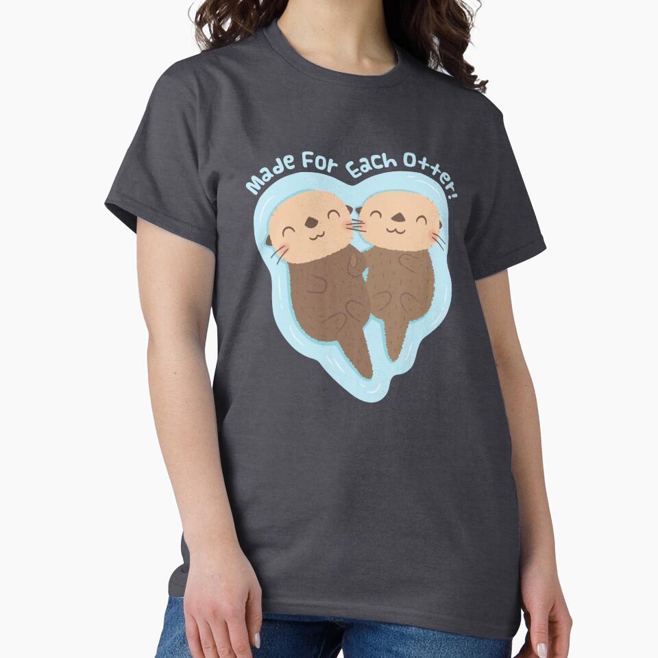 Cute Sea Otters Holding Hands, Made For Each Otter by rustydoodle