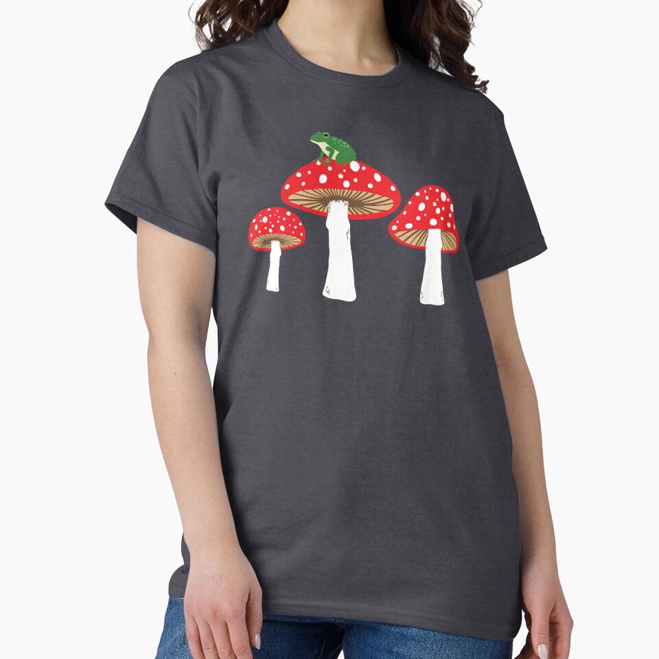 Frogs on mushrooms by Jennifer Ladd