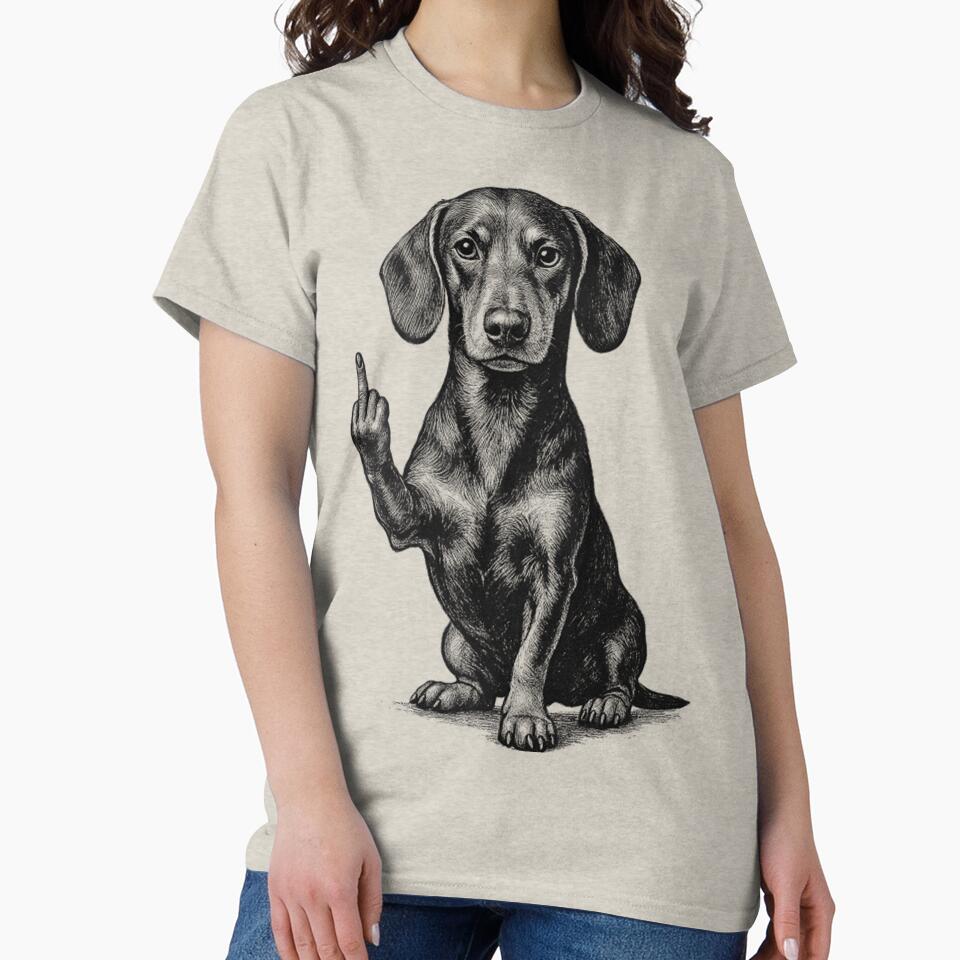 Dachshund Flipping The Bird by Baby-Care