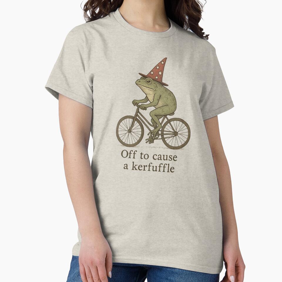 Off to Cause a Kerfuffle - Funny Frog Meme by loupglouglou