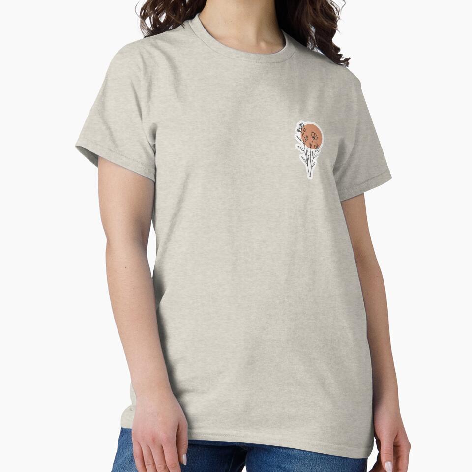 Minimalist Wildflowers and Sun - Boho Floral Line Art by ayberk168