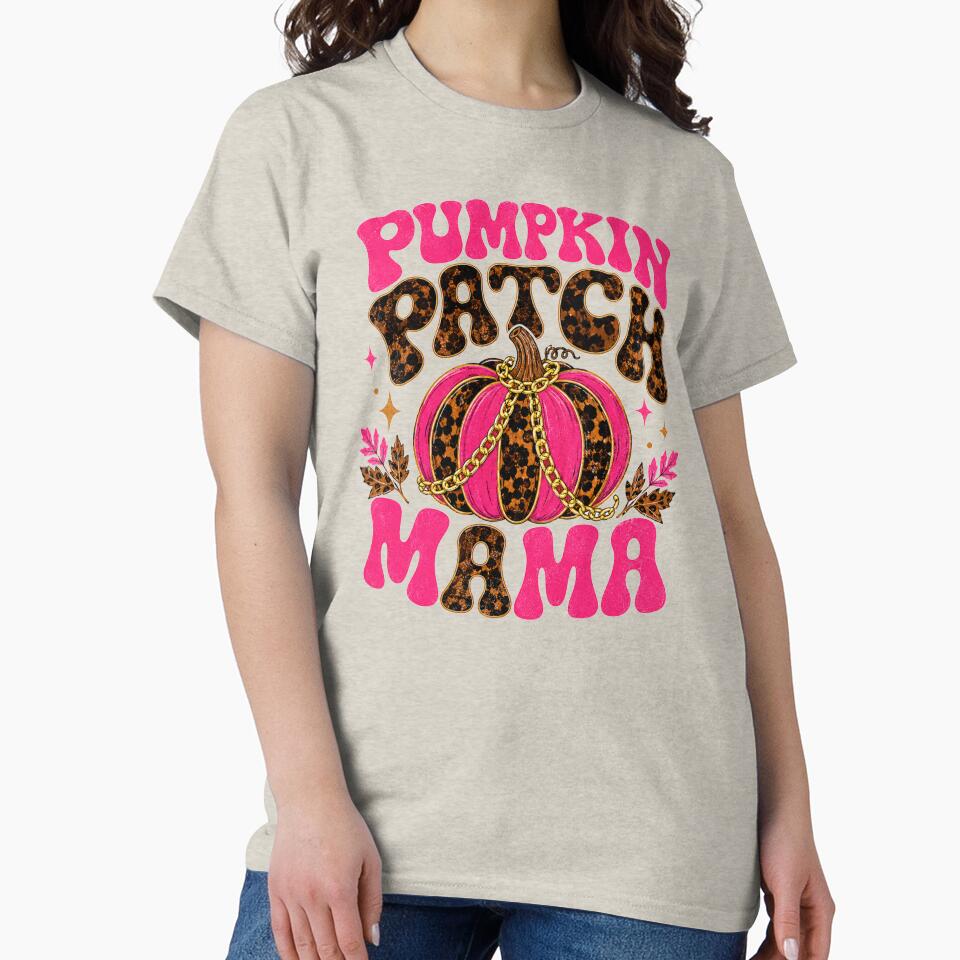 Pumpkin Patch Mama Tortoise Print Pink Retro Mama Fall by Yellowriversss