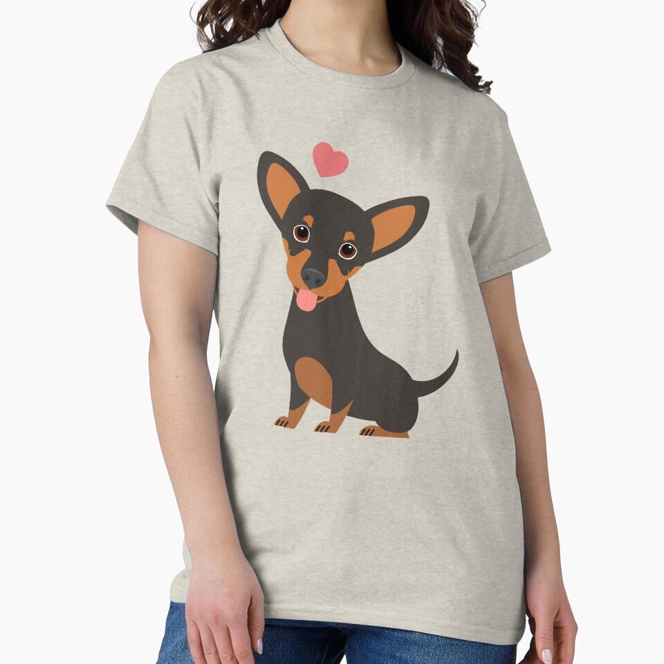 LOVE Black and Tan Chiweenie dachshund chihuahua mix by Lulupainting