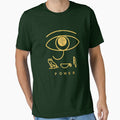 Horus Eye Power -Ancient Egypt Minimalist Gold Print Black by Graphroad