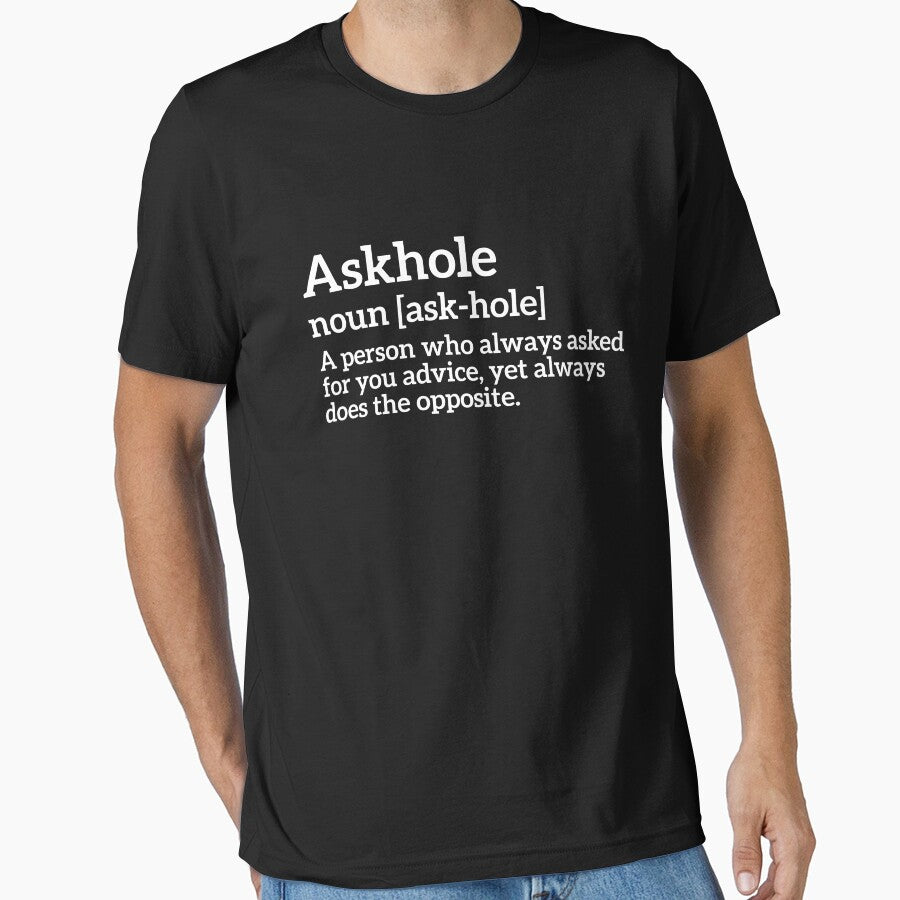 Funny Definition Askhole T-shirt by  Srdjan Stanisic