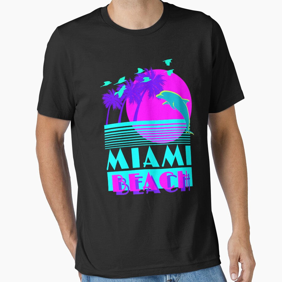 Miami Beach Dolphin Retro by Kolsab