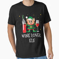 Christmas Wine Lover Elf Drinking Funny Cute Party Elf by ZNOVANNA