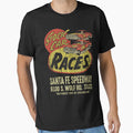 Stock Car races - Santa Fe Speedway, Willow Springs. Worn, aged print. by retropetrol